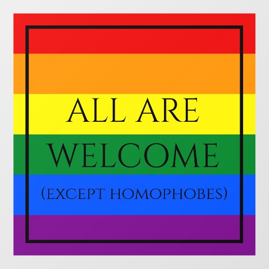 Rainbow Pride Window Cling Raamsticker (Vel)