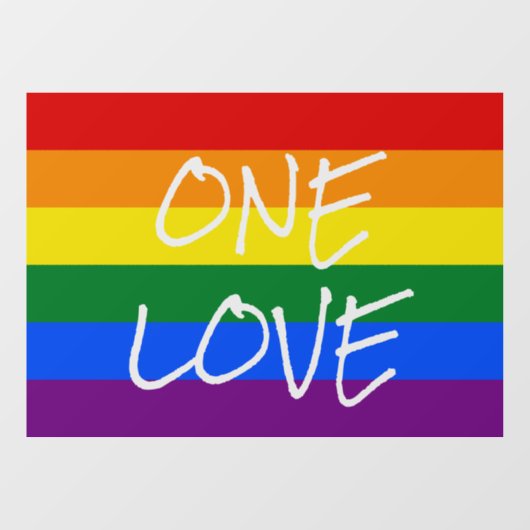 Rainbow Pride Window Cling Raamsticker (Vel)