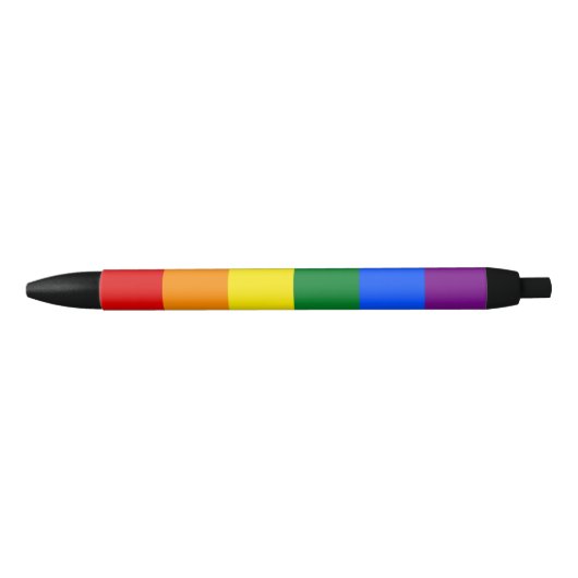 Rainbow Pride Zwarte Inkt Pen (Voorkant)