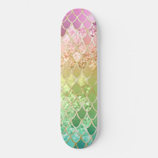 Rainbow Princess Glitter Scales #1 Skateboard (Voorkant)