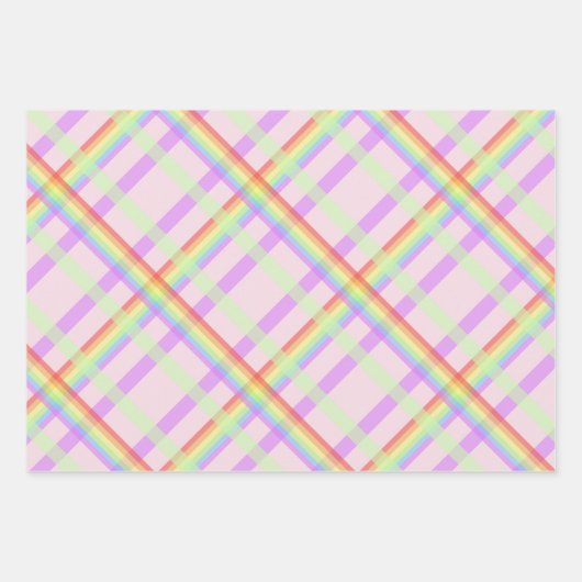 Rainbow Pset Chic Pattern Inpakpapier Vel (Voorkant 3)