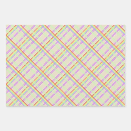 Rainbow Pset Chic Pattern Inpakpapier Vel (Voorkant 2)