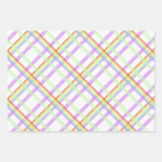 Rainbow Pset Chic Pattern Inpakpapier Vel (Voorkant)