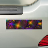 Rainbow Psyched Fractal Bumpersticker (Op auto)
