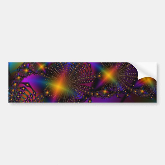 Rainbow Psyched Fractal Bumpersticker (Voorkant)