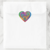 Rainbow Psychedelic Creëer Uw eigen blanco Sjabloo Hart Sticker (Tas)