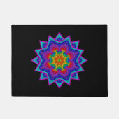 Rainbow Psychedelic Fractal Kaleidoscope Deurmat (Voorkant)