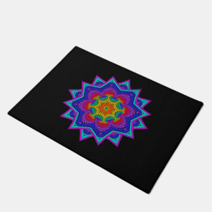 Rainbow Psychedelic Fractal Kaleidoscope Deurmat