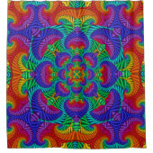 Rainbow  Psychedelic Fractal Kaleidoscope Douchegordijn (Voorkant)