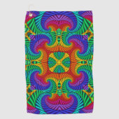 Rainbow Psychedelic Fractal Kaleidoscope Golfhanddoek (Voorkant)