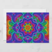 Rainbow  Psychedelic Fractal Kaleidoscope Kaart (Voorkant)