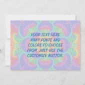 Rainbow  Psychedelic Fractal Kaleidoscope Kaart (Achterkant)