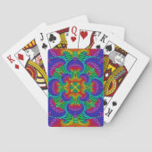 Rainbow  Psychedelic Fractal Kaleidoscope Pokerkaarten (Achterkant)