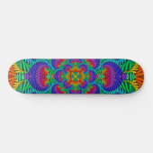 Rainbow  Psychedelic Fractal Kaleidoscope Skateboard (Horizontaal)