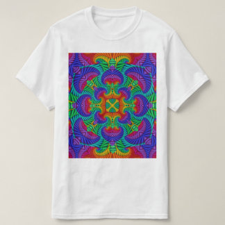 Rainbow  Psychedelic Fractal Kaleidoscope T-shirt