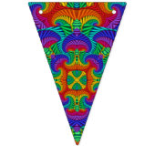 Rainbow  Psychedelic Fractal Kaleidoscope Vlaggetjes (Derde vlag)