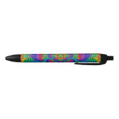 Rainbow  Psychedelic Fractal Kaleidoscope Zwarte Inkt Pen (Bodem)
