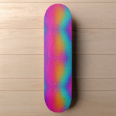 Rainbow Psychedelic Glitter Neon Skateboard
