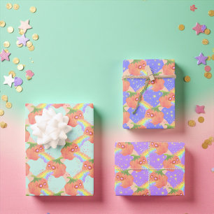 Rainbow Puking Pumpkin Halloween Inpakpapier Vel