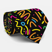 Rainbow Punk graffiti-lijnen Stropdas (Opgerold)