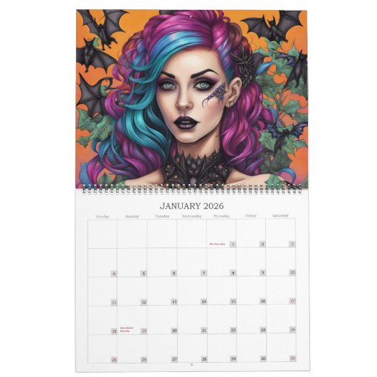 Rainbow Punks par Ivy et Bat Art Calendrier (Jan 2026)