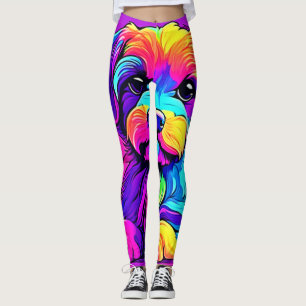 Rainbow Puppy kunstwerk Leggings