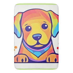 Rainbow Puppy Love Badmat