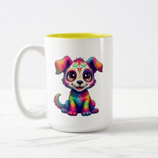 Rainbow Puppy Mug (Gauche)