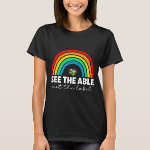 Rainbow Puzzel Hart Zie De Mogelijkheid Niet Het E T-shirt