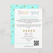 *~* Rainbow QR AP8 DANK U Gold Star Review Informatiekaartje (Voorkant / Achterkant)