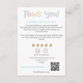 *~* Rainbow QR AP8 DANK U Gold Star Review Informatiekaartje (Voorkant)