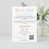 *~* Rainbow QR AP8 DANK U Gold Star Review Informatiekaartje (Staand voorkant)