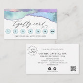 *~* Rainbow QR LOGO Récompense Carte de fidélité M (Devant / Derrière)