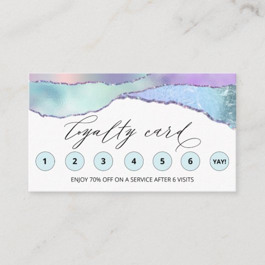 *~* Rainbow QR LOGO Rewards Dank u Loyalty Kaart (Voorkant)