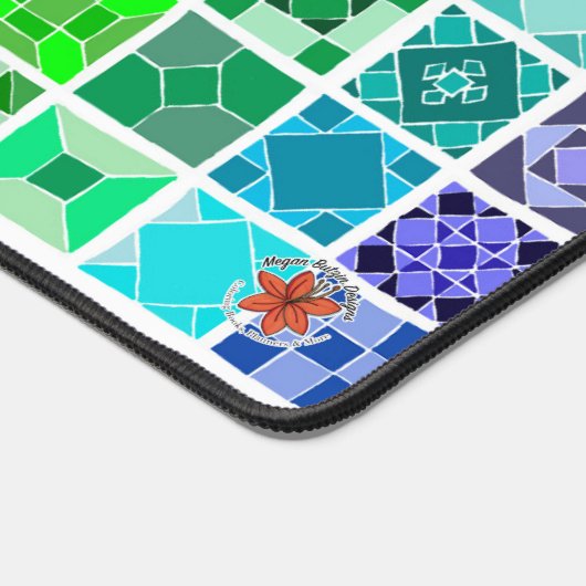 Rainbow Quilt Desk Mat (Coin)