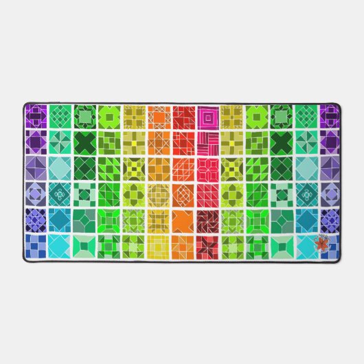 Rainbow Quilt Desk Mat (Recto)