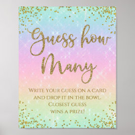 Rainbow Raad hoeveel Baby shower er speelt Poster