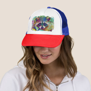 Rainbow raccoon Trucker Hat Pet