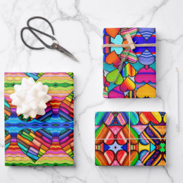 Rainbow Radiance: Levendig Inpakpapier Vel