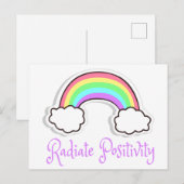 Rainbow Radiate Radiate positivity, positieve ment Briefkaart (Voorkant / Achterkant)