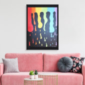 Rainbow Rain Canvas afdrukken (Insitu (Woonkamer))