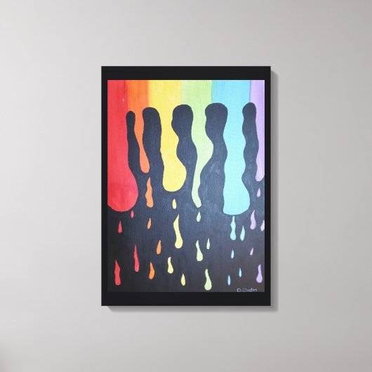 Rainbow Rain Canvas afdrukken (Voorkant)