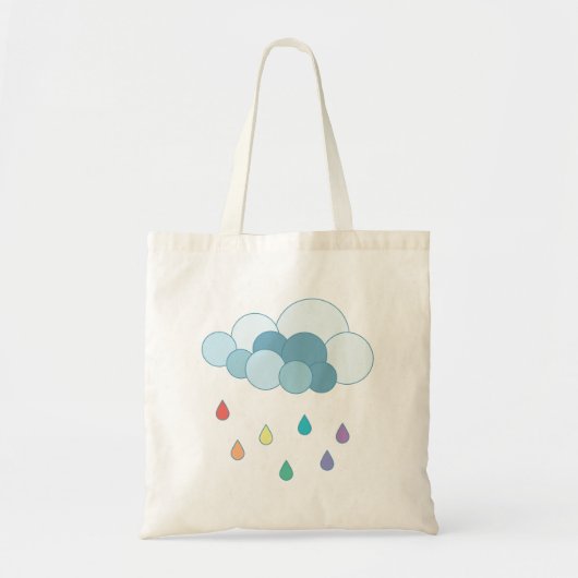 Rainbow Rain Cloud Tote Bag (Voorkant)