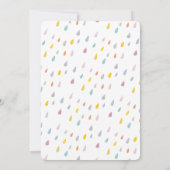Rainbow Rain Cloud Waterverf Baby shower Kaart (Achterkant)