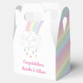 Rainbow Raindrop Baby shower Sprinkle Bedankdoosjes (Geopend)