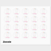 Rainbow Raindrop Baby shower Sprinkle Ronde Sticker (Vel)