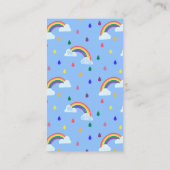 Rainbow Raindrops Baby shower Book Request Enclosu Informatiekaartje (Achterkant)