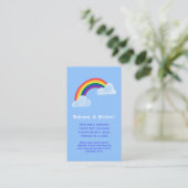 Rainbow Raindrops Baby shower Book Request Enclosu Informatiekaartje (Staand voorkant)