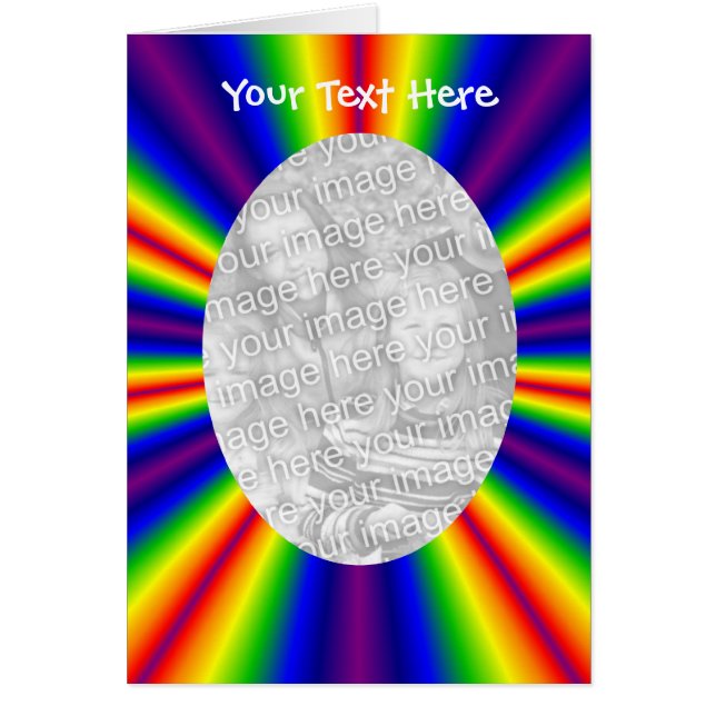Rainbow Rays Concevez votre Carte photo (Devant)