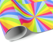 Rainbow ray's felgekleurde omhulsel met patroon cadeaupapier (Rol Hoek)